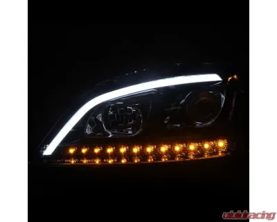 Spec-D LED Bar Projector Headlights w/ Sequential Turn Signal Lights (Chrome Housing/Clear Lens) Mercedes-Benz W164 ML-Class 2006-2008 - 2LHP-BW16406-TM