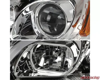 Spec-D LED Bar Projector Headlights w/ Sequential Turn Signal Lights (Chrome Housing/Clear Lens) Mercedes-Benz W164 ML-Class 2006-2008 - 2LHP-BW16406-TM
