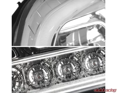 Spec-D LED Bar Projector Headlights w/ Sequential Turn Signal Lights (Chrome Housing/Clear Lens) Mercedes-Benz W164 ML-Class 2006-2008 - 2LHP-BW16406-TM