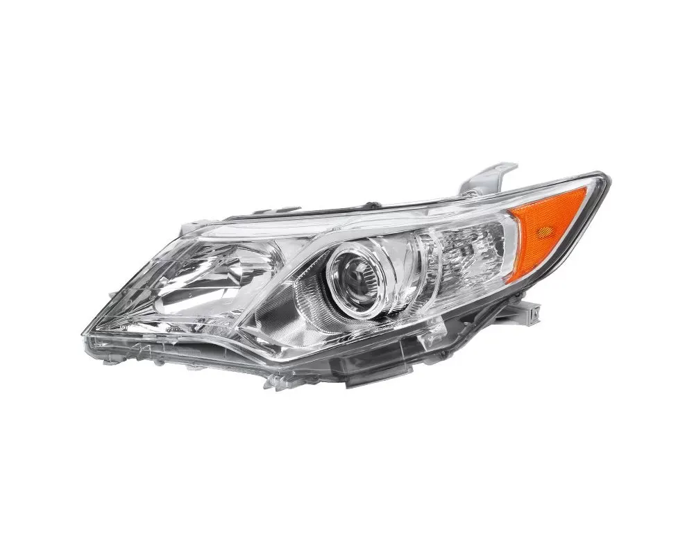 Spec-D Projector Headlights w/ Amber Reflectors - Driver Side Only (Chrome Housing/Clear Lens) Toyota Camry 2012-2014 - 2LHP-CAM12-L-GO