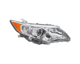 Spec-D Projector Headlights w/ Amber Reflectors - Passenger Side Only (Chrome Housing/Clear Lens) Toyota Camry 2012-2014