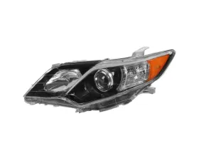 Spec-D Projector Headlights w/ Amber Reflectors - Driver Side Only (Jet Black Housing/Clear Lens) Toyota Camry 2012-2014