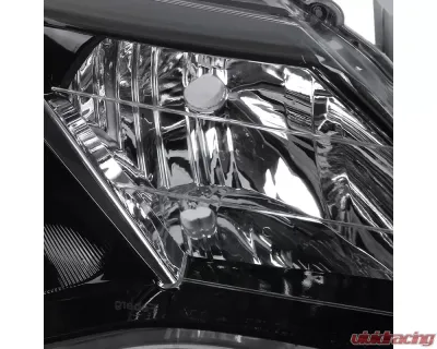 Spec-D Projector Headlight w/ Amber Reflector (Jet Black Housing/Clear Lens) - Passenger Side Only Toyota Camry 2012-2014 - 2LHP-CAM12GB-R-GO