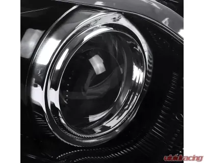 Spec-D Projector Headlight w/ Amber Reflector (Jet Black Housing/Clear Lens) - Passenger Side Only Toyota Camry 2012-2014 - 2LHP-CAM12GB-R-GO