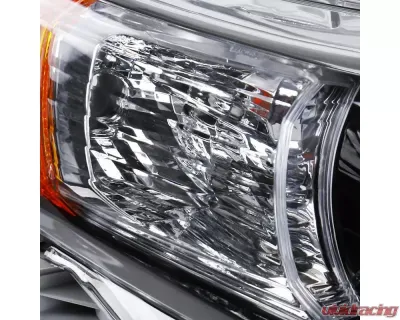 Spec-D Projector Headlight w/ Amber Reflector (Jet Black Housing/Clear Lens) - Passenger Side Only Toyota Camry 2012-2014 - 2LHP-CAM12GB-R-GO