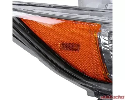 Spec-D Projector Headlight w/ Amber Reflector (Jet Black Housing/Clear Lens) - Passenger Side Only Toyota Camry 2012-2014 - 2LHP-CAM12GB-R-GO