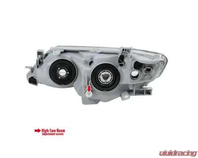 Spec-D Projector Headlight w/ Amber Reflector (Jet Black Housing/Clear Lens) - Passenger Side Only Toyota Camry 2012-2014 - 2LHP-CAM12GB-R-GO