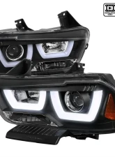 Spec-D Dual Halo Projector Headlights (Matte Black Housing/Clear Lens) Dodge Charger 2011-2014                                     - 2LHP-CHG11JM-TM - Image 10