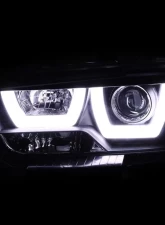 Spec-D Dual Halo Projector Headlights (Matte Black Housing/Clear Lens) Dodge Charger 2011-2014                                     - 2LHP-CHG11JM-TM - Image 2