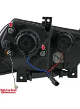 Spec-D Dual Halo Projector Headlights (Matte Black Housing/Clear Lens) Dodge Charger 2011-2014                                     - 2LHP-CHG11JM-TM - Image 9