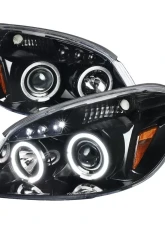 Spec-D Dual Halo Projector Headlights w/ LED Accent Lights (Jet Black Housing/Clear Lens) Chevrolet | Pontiac 2005-2010                                     - 2LHP-COB05BK-TM - Image 10