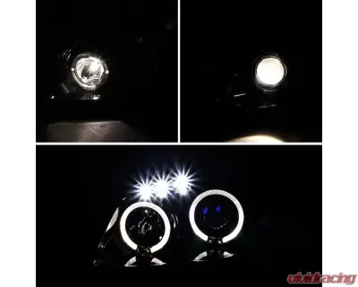 Spec-D Dual Halo Projector Headlights w/ LED Accent Lights (Jet Black Housing/Clear Lens) Chevrolet | Pontiac 2005-2010 - 2LHP-COB05BK-TM