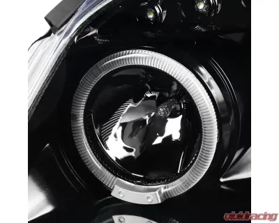 Spec-D Dual Halo Projector Headlights w/ LED Accent Lights (Jet Black Housing/Clear Lens) Chevrolet | Pontiac 2005-2010 - 2LHP-COB05BK-TM