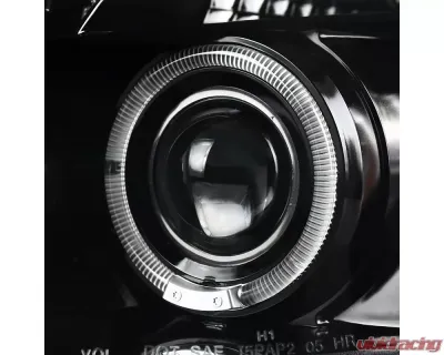 Spec-D Dual Halo Projector Headlights w/ LED Accent Lights (Jet Black Housing/Clear Lens) Chevrolet | Pontiac 2005-2010 - 2LHP-COB05BK-TM