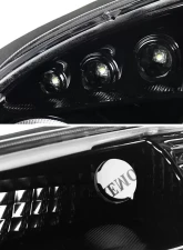 Spec-D Dual Halo Projector Headlights w/ LED Accent Lights (Jet Black Housing/Clear Lens) Chevrolet | Pontiac 2005-2010                                     - 2LHP-COB05BK-TM - Image 5