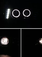 Spec-D Dual Halo Projector Headlights (Glossy Black Housing/Smoked Lens) Chevrolet Colorado | GMC Canyon 2004-2012                                     - 2LHP-COL04HG-TM - Image 2