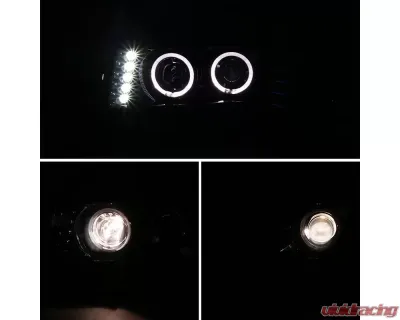 Spec-D Dual Halo Projector Headlights (Glossy Black Housing/Smoked Lens) Chevrolet Colorado | GMC Canyon 2004-2012 - 2LHP-COL04HG-TM