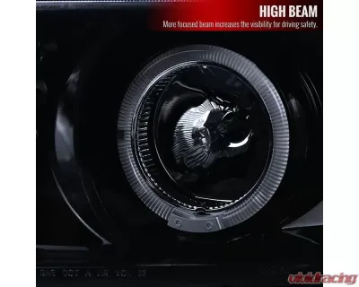 Spec-D Dual Halo Projector Headlights (Glossy Black Housing/Smoked Lens) Chevrolet Colorado | GMC Canyon 2004-2012 - 2LHP-COL04HG-TM