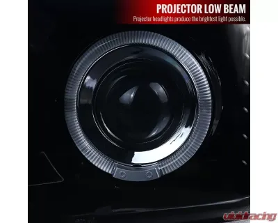 Spec-D Dual Halo Projector Headlights (Glossy Black Housing/Smoked Lens) Chevrolet Colorado | GMC Canyon 2004-2012 - 2LHP-COL04HG-TM