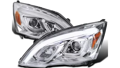 Spec-D LED Bar Projector Headlights (Chrome Housing/Clear Lens) Honda CR-V 2007-2011                                     - 2LHP-CRV07-TM - Image 10