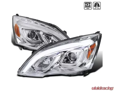 Spec-D LED Bar Projector Headlights (Chrome Housing/Clear Lens) Honda CR-V 2007-2011 - 2LHP-CRV07-TM