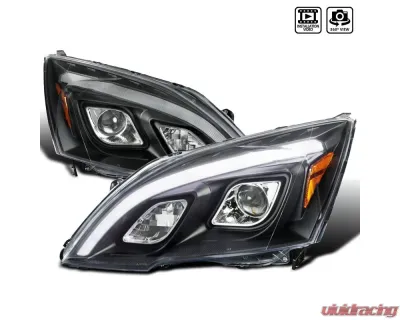 Spec-D LED Bar Projector Headlights (Matte Black Housing/Clear Lens) Honda CR-V 2007-2011 - 2LHP-CRV07JM-TM