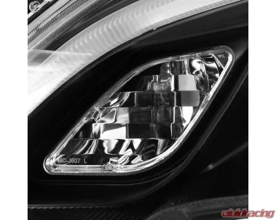 Spec-D LED Bar Projector Headlights (Matte Black Housing/Clear Lens) Honda CR-V 2007-2011 - 2LHP-CRV07JM-TM