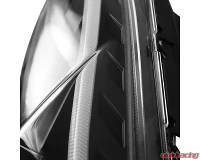 Spec-D LED Bar Projector Headlights (Matte Black Housing/Clear Lens) Honda CR-V 2007-2011 - 2LHP-CRV07JM-TM