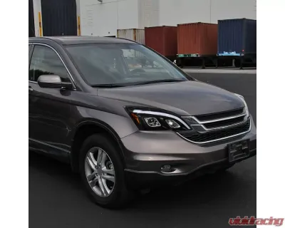 Spec-D LED Bar Projector Headlights (Matte Black Housing/Clear Lens) Honda CR-V 2007-2011 - 2LHP-CRV07JM-TM