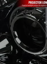 Spec-D  Projector Headlights w/ Bright White LED Bars (Glossy Black Housing/Smoke Lens) Cadillac CTS 2008-2014                                     - 2LHP-CTS08G-RS - Image 3