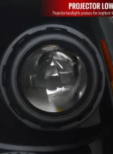 Spec-D Projector Headlights w/ LED Light Strip (Matte Black Housing/Clear Lens) Cadillac CTS 2008-2014                                     - 2LHP-CTS08JM-RS - Image 3