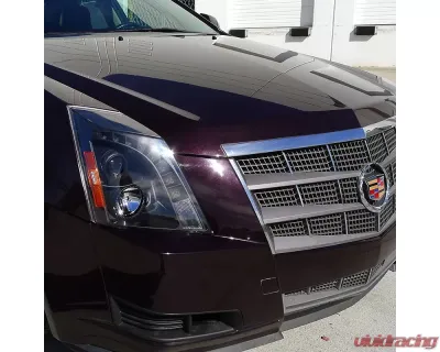 Spec-D Projector Headlights w/ LED Light Strip (Matte Black Housing/Clear Lens) Cadillac CTS 2008-2014 - 2LHP-CTS08JM-RS