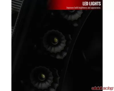 Spec-D  Projector Headlights w/ Bright White LED Bars (Black Housing/Smoke Lens) Cadillac CTS 2008-2014 - 2LHP-CTS08SM-RS