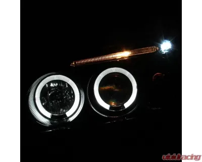 Spec-D Dual Halo Projector Headlights (Glossy Black Housing/Smoked Lens) Honda Civic 2001-2003 - 2LHP-CV01G-TM