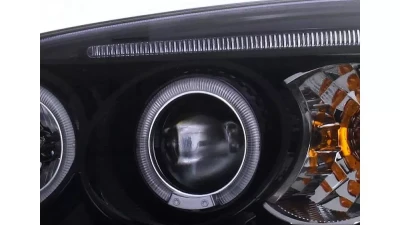 Spec-D Dual Halo Projector Headlights (Glossy Black Housing/Smoked Lens) Honda Civic 2001-2003                                     - 2LHP-CV01G-TM - Image 3