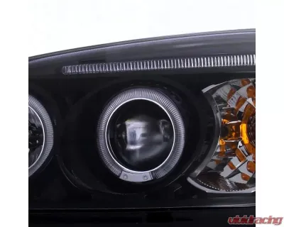 Spec-D Dual Halo Projector Headlights (Glossy Black Housing/Smoked Lens) Honda Civic 2001-2003 - 2LHP-CV01G-TM