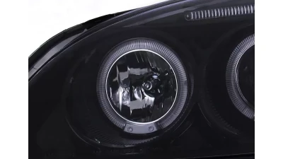 Spec-D Dual Halo Projector Headlights (Glossy Black Housing/Smoked Lens) Honda Civic 2001-2003                                     - 2LHP-CV01G-TM - Image 4