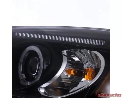 Spec-D Dual Halo Projector Headlights (Glossy Black Housing/Smoked Lens) Honda Civic 2001-2003 - 2LHP-CV01G-TM