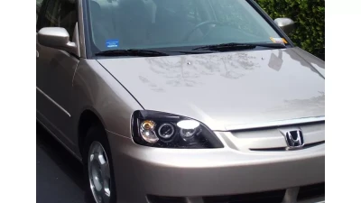 Spec-D Dual Halo Projector Headlights (Glossy Black Housing/Smoked Lens) Honda Civic 2001-2003                                     - 2LHP-CV01G-TM - Image 9