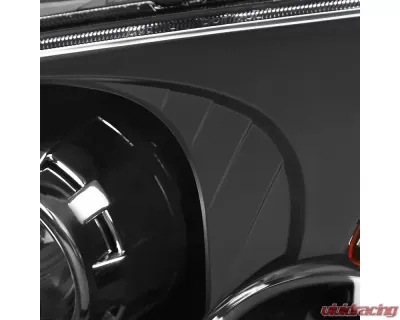 Spec-D Projector Headlights w/ H1 Bulbs (Matte Black Housing/Clear Lens) Honda Civic 2001-2003 - 2LHP-CV01JM-RS