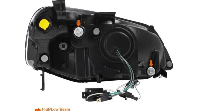 Spec-D Projector Headlights w/ H1 Bulbs (Matte Black Housing/Clear Lens) Honda Civic 2001-2003                                     - 2LHP-CV01JM-RS - Image 9