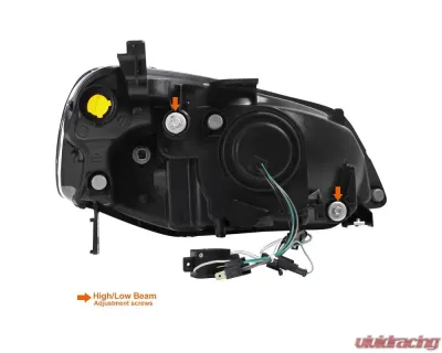 Spec-D Projector Headlights w/ H1 Bulbs (Matte Black Housing/Clear Lens) Honda Civic 2001-2003 - 2LHP-CV01JM-RS