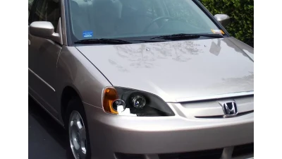 Spec-D Projector Headlights w/ H1 Bulbs (Matte Black Housing/Clear Lens) Honda Civic 2001-2003                                     - 2LHP-CV01JM-RS - Image 10