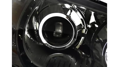 Spec-D Projector Headlights w/ R8 Style LED Light Strip (Chrome Housing/Smoked Lens) Honda Civic 2004-2005                                     - 2LHP-CV04G-8-RS - Image 3