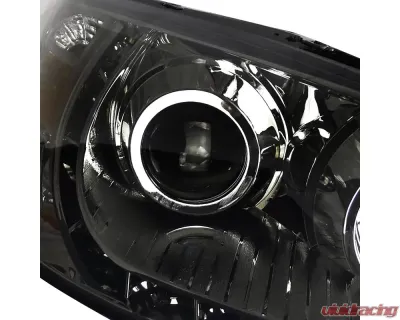 Spec-D Projector Headlights w/ R8 Style LED Light Strip (Chrome Housing/Smoked Lens) Honda Civic 2004-2005 - 2LHP-CV04G-8-RS