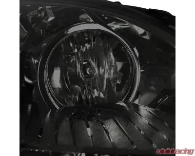 Spec-D Projector Headlights w/ R8 Style LED Light Strip (Chrome Housing/Smoked Lens) Honda Civic 2004-2005 - 2LHP-CV04G-8-RS