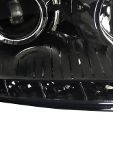 Spec-D Projector Headlights w/ R8 Style LED Light Strip (Chrome Housing/Smoked Lens) Honda Civic 2004-2005                                     - 2LHP-CV04G-8-RS - Image 5