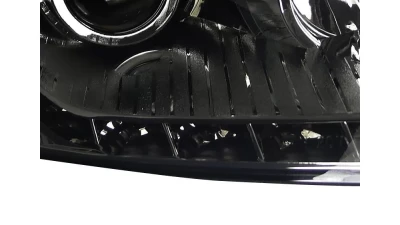 Spec-D Projector Headlights w/ R8 Style LED Light Strip (Chrome Housing/Smoked Lens) Honda Civic 2004-2005                                     - 2LHP-CV04G-8-RS - Image 5