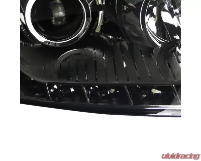 Spec-D Projector Headlights w/ R8 Style LED Light Strip (Chrome Housing/Smoked Lens) Honda Civic 2004-2005 - 2LHP-CV04G-8-RS