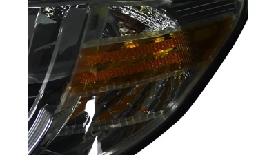 Spec-D Projector Headlights w/ R8 Style LED Light Strip (Chrome Housing/Smoked Lens) Honda Civic 2004-2005                                     - 2LHP-CV04G-8-RS - Image 7